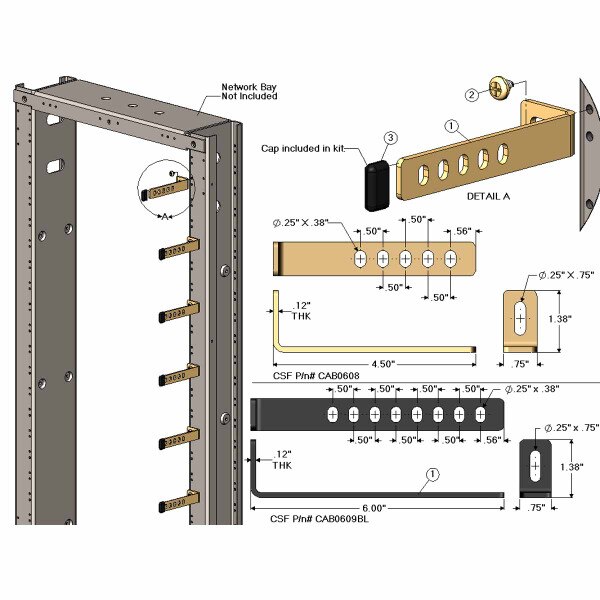 Cable Lacing LBracket w cap an 01