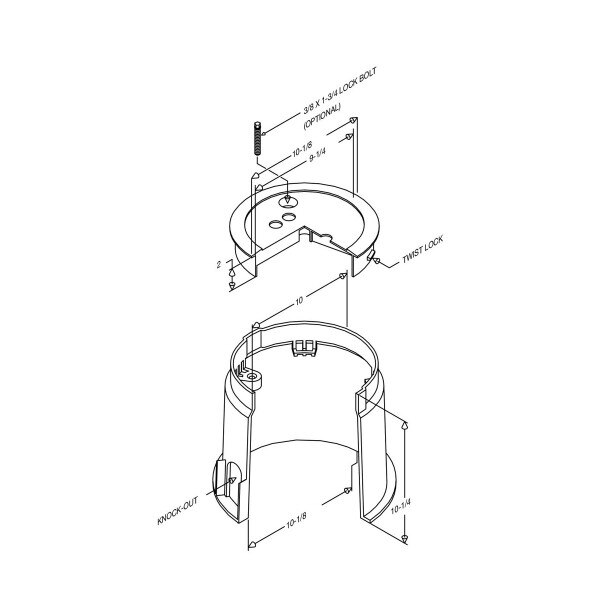 ALLTEC 10" Deep Poly Plastic Test Well ASK Tower Supply