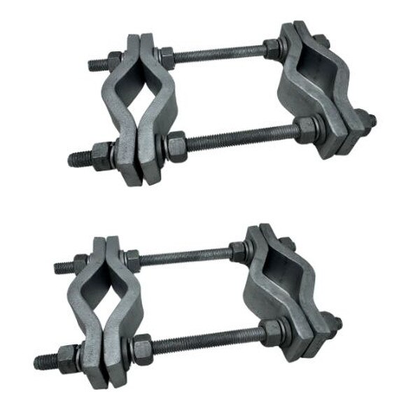 heavy duty pipe to pipe clamp set 1/2" thick clamp halves