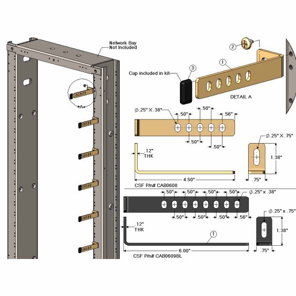 Cable Lacing LBracket w cap an 01